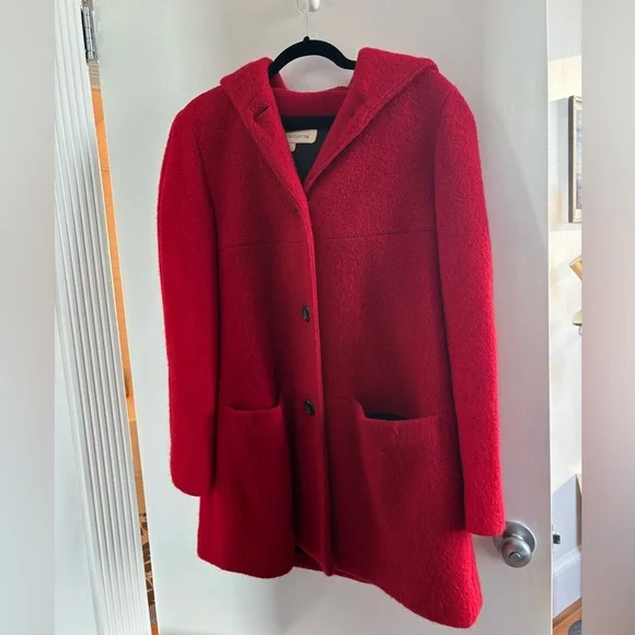 Liz Claiborne Red Wool Coat - Picture 1 of 4